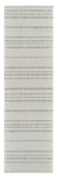 8' Cream and Beige Striped Distressed Indoor Outdoor Runner Rug