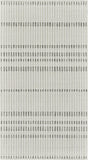 3' X 5' Cream and Beige Striped Distressed Indoor Outdoor Area Rug