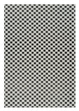 5' X 7' Black and White Geometric Distressed Indoor Outdoor Area Rug