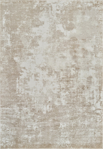 7' X 10' Cream and Beige Abstract Distressed Area Rug