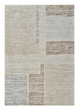 5' X 8' Beige and Brown Abstract Distressed Area Rug