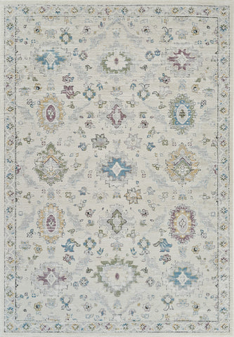 4' X 6' Cream and Beige Abstract Distressed Area Rug