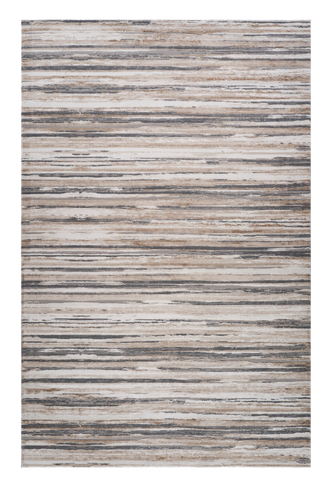 7' X 10' Beige and Gray Abstract Distressed Area Rug
