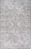 7' X 10' Blue and Gray Abstract Distressed Area Rug