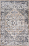 7' X 10' Gray and Brown Oriental Distressed Area Rug