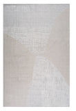4' X 6' Cream and Beige Abstract Non Skid Area Rug