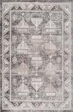 5' X 8' Beige and Brown Abstract Distressed Area Rug