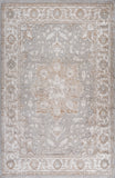 8' X 11' Beige and Gray Oriental Distressed Area Rug