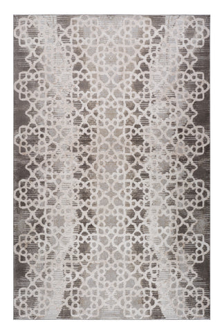8' X 11' Brown and Beige Abstract Distressed Area Rug