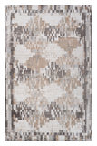 4' X 6' Cream and Brown Abstract Distressed Area Rug