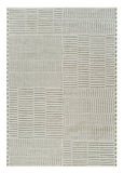 4' X 6' Cream and Green Abstract Distressed Area Rug
