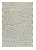 5' X 8' Cream and Green Abstract Worn Faded Area Rug