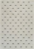 7' X 10' Cream and Black Abstract Distressed Area Rug