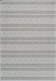 5' X 8' Beige And Gray Striped Distressed Indoor Outdoor Area Rug
