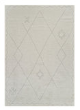 4' X 6' Cream and Beige Abstract Non Skid Area Rug