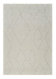 7' X 10' Cream and Beige Abstract Distressed Area Rug