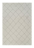 7' X 10' Cream and Beige Abstract Distressed Area Rug