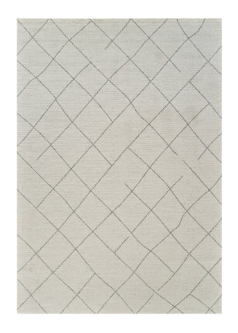 7' X 10' Cream and Beige Abstract Distressed Area Rug