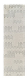 8' Cream And Beige Abstract Distressed Runner Rug