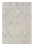7' X 10' Cream and Beige Abstract Distressed Area Rug