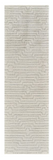 8' Cream And Beige Abstract Distressed Runner Rug
