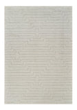 7' X 10' Cream and Beige Abstract Distressed Area Rug
