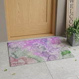 2' X 3' Purple Abstract Washable Non Skid Indoor Outdoor Area Rug