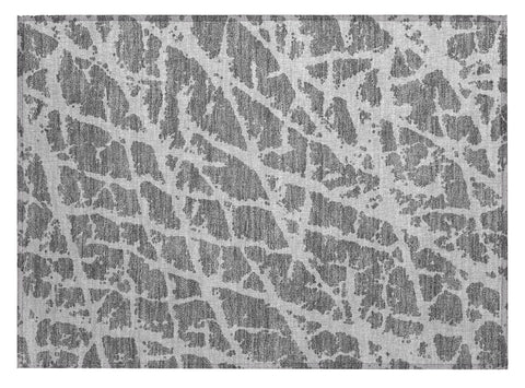 2' X 3' Charcoal Abstract Washable Non Skid Indoor Outdoor Area Rug
