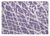 2' X 3' Purple and White Abstract Washable Non Skid Indoor Outdoor Area Rug