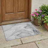 3' X 5' Gray Abstract Washable Non Skid Indoor Outdoor Area Rug