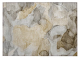 2' X 3' Brown Abstract Washable Non Skid Indoor Outdoor Area Rug
