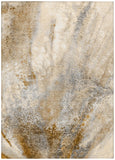 5' X 8' Brown Abstract Washable Non Skid Indoor Outdoor Area Rug