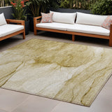 8' X 10' Beige Abstract Washable Non Skid Indoor Outdoor Area Rug