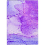 8' X 10' Purple Abstract Washable Non Skid Indoor Outdoor Area Rug