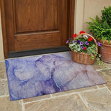 2' X 3' Blue and Brown Abstract Washable Non Skid Indoor Outdoor Area Rug