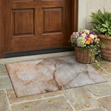 2' X 3' Taupe Abstract Washable Indoor Outdoor Area Rug