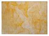 2' X 3' Orange Abstract Washable Non Skid Indoor Outdoor Area Rug