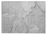 2' X 3' Gray Abstract Washable Non Skid Indoor Outdoor Area Rug
