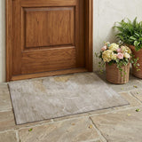 2' X 3' Beige Abstract Washable Non Skid Indoor Outdoor Area Rug