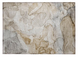 2' X 3' Beige Abstract Washable Non Skid Indoor Outdoor Area Rug