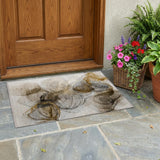 2' X 3' Brown Abstract Washable Non Skid Indoor Outdoor Area Rug