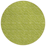 8' Round Moss Green Round Geometric Washable Non Skid Indoor Outdoor Area Rug