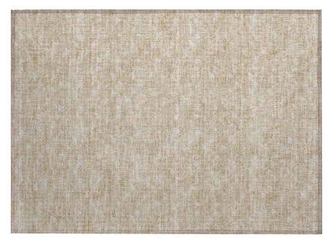 2' X 3' Tan Geometric Washable Non Skid Indoor Outdoor Area Rug