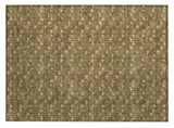 2' X 3' Brown Geometric Washable Non Skid Indoor Outdoor Area Rug