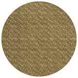 8' Round Brown Round Geometric Washable Non Skid Indoor Outdoor Area Rug