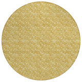 8' Round Gold Round Geometric Washable Non Skid Indoor Outdoor Area Rug
