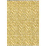 8' X 10' Gold Geometric Washable Non Skid Indoor Outdoor Area Rug