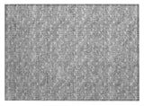 2' X 3' Gray Geometric Washable Non Skid Indoor Outdoor Area Rug