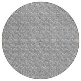 8' Round Gray Round Geometric Washable Non Skid Indoor Outdoor Area Rug