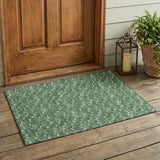 2' X 3' Sage Geometric Washable Non Skid Indoor Outdoor Area Rug